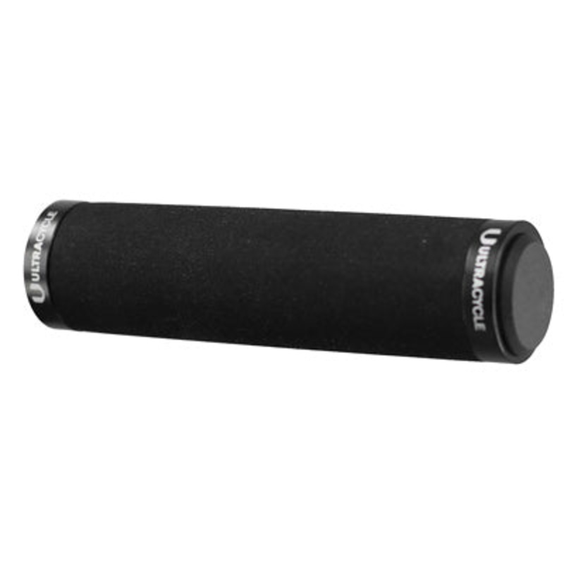 Uc Grips,Locking Foam 2 Clamp Bk W/Bk Clamps 130Mm,Plugs Foam Two Clamp Locking Ultracycle Gripstape NA Black
