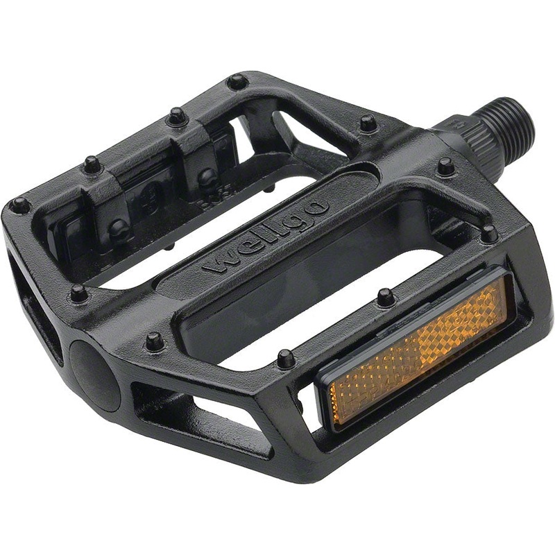 Wellgo B087 Pedals - Platform, Aluminum, 1/2", Black