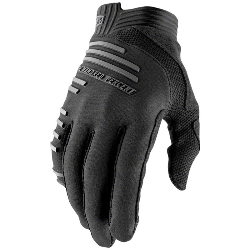 100% R-Core Gloves - Black, Full Finger, Men's, Medium