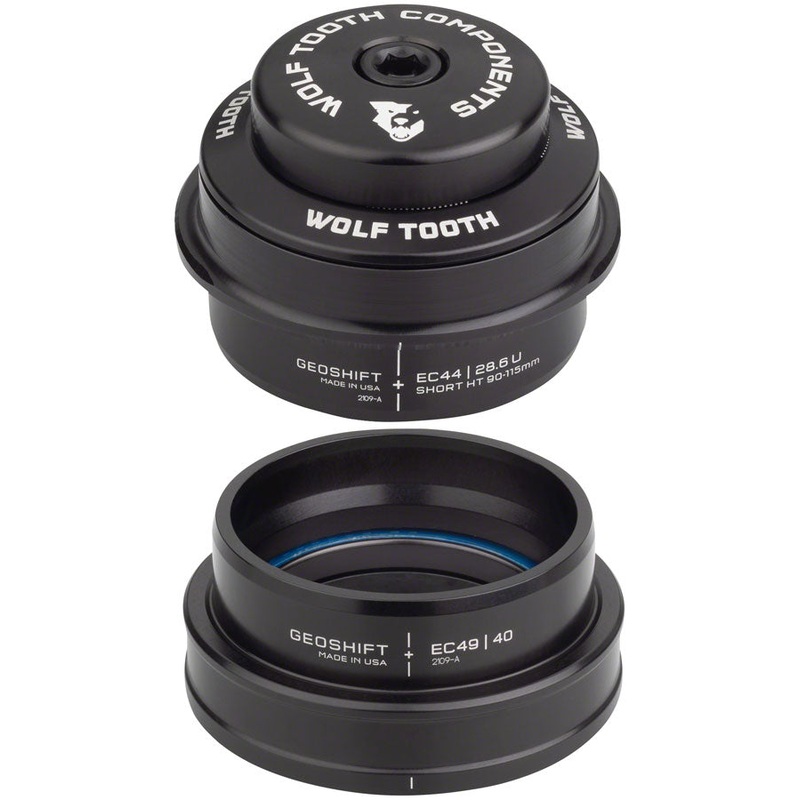 Wolf Tooth GeoShift Performance Angle Headset - 2 Deg, Short, EC44/EC49, Black