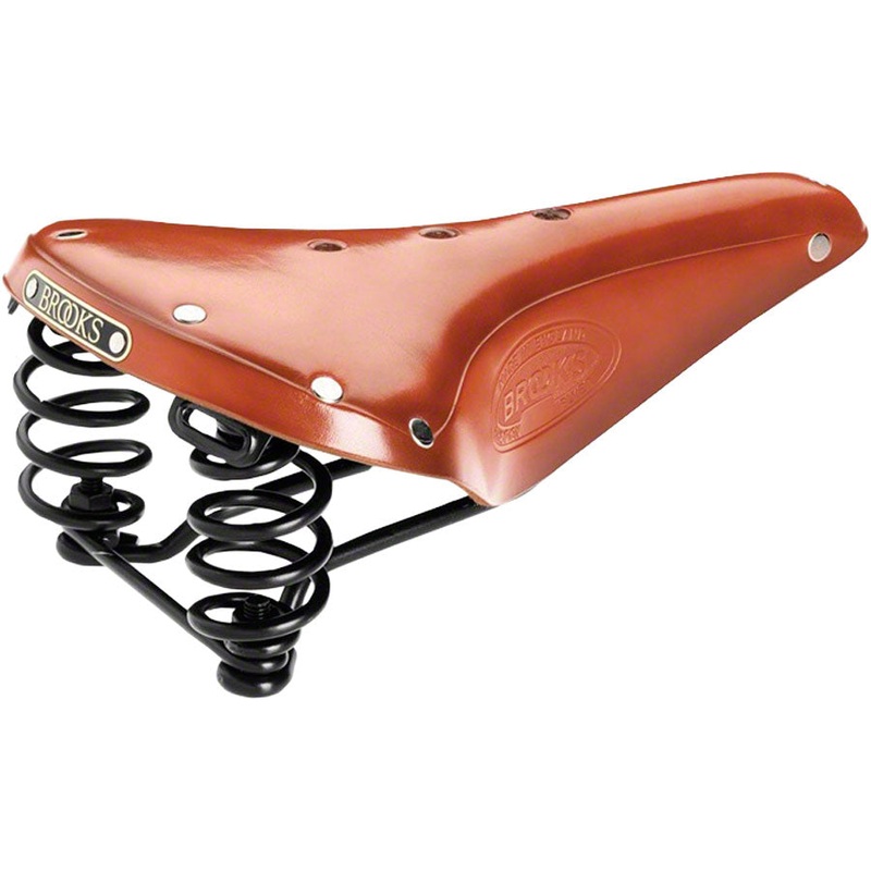 Brooks Flyer Saddle - Steel, Honey, Men's