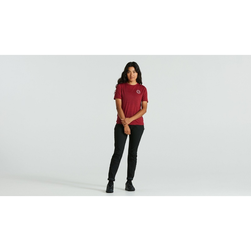 Women's Specialized/Fjllrven Wool Short Sleeve Tee XXS Pomegranate Red