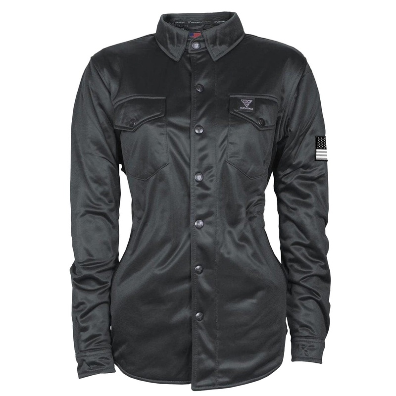 Ultra Protective Shirt for Women - Black Solid with Pads Black Solid XXS