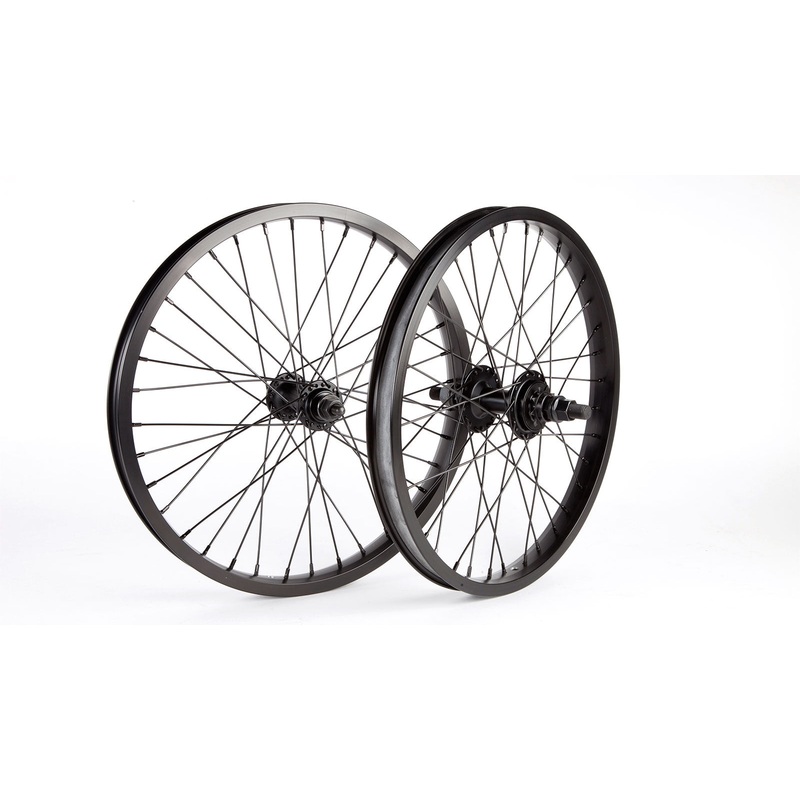18" OEM WHEELSET 36 HOLE 3/8" LOOSE FRONT, 14MM SEALED REAR CASSETTE 9T ALL BLACK