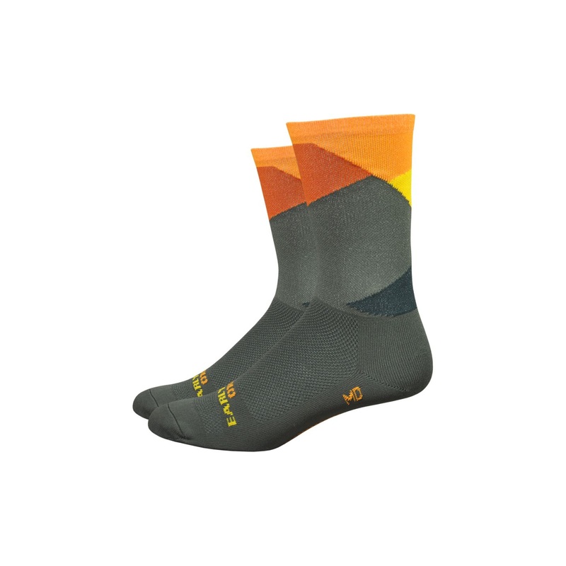 Sock DeFeet Ornot Intersection 6'' Small Olive