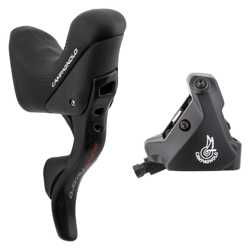 Super Record Ergopower Hydraulic Brake/Shift Lever Disc Caliper - Right/Rear 12-Speed 140mm Flat Mount Caliper BLK