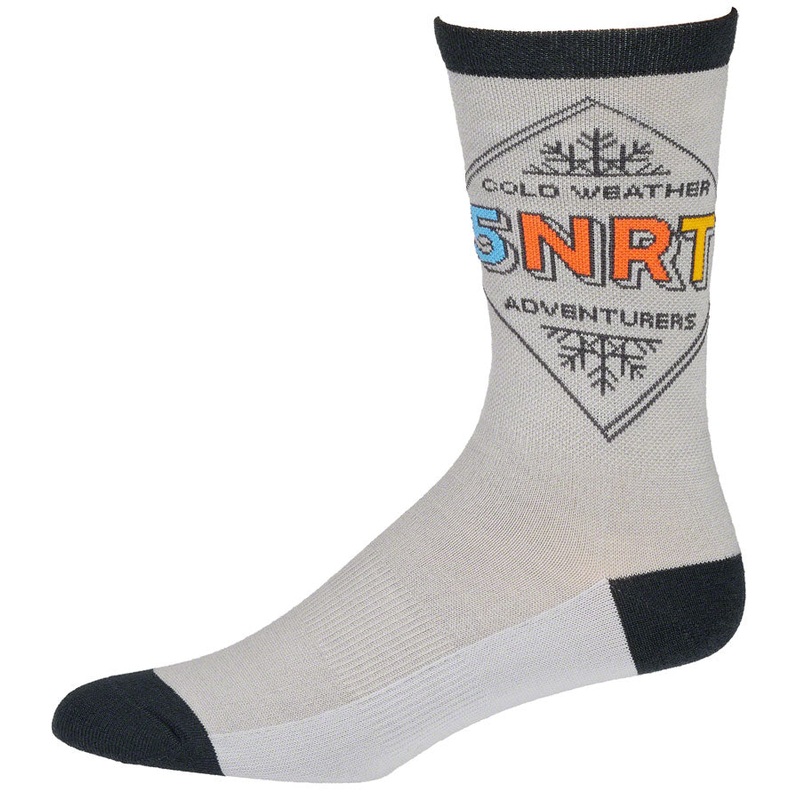 45NRTH Adventure Crew Lightweight Wool Sock - Gray/Dark Blue Small