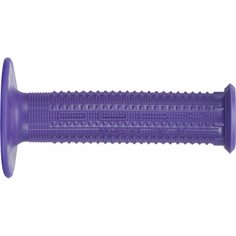 Oury Pyramid BMX grips - Flanged - Purple - USA Made