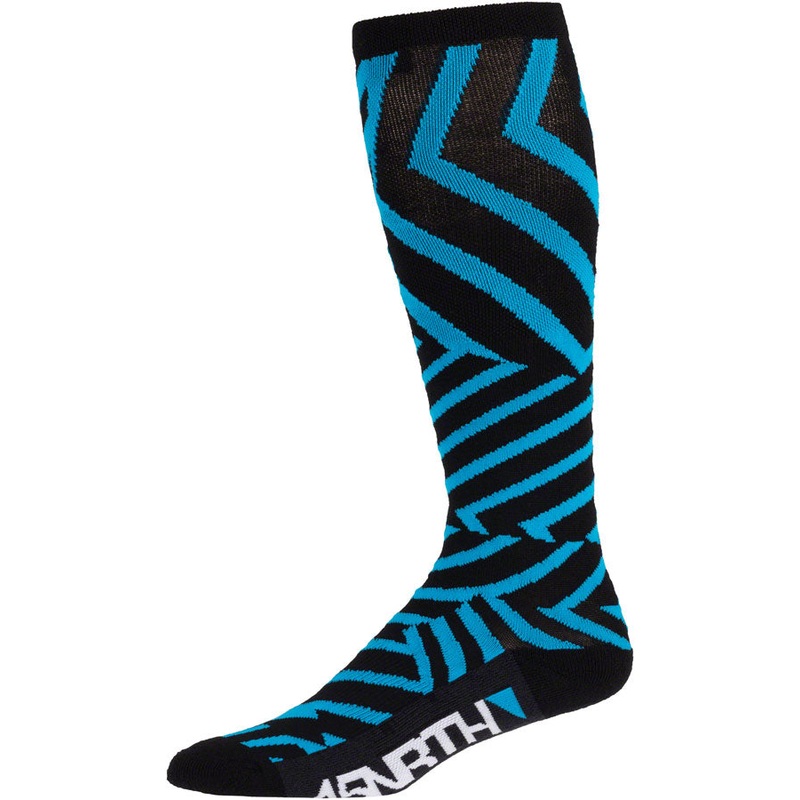 45NRTH Dazzle Midweight Knee Wool Sock, Blue, Large