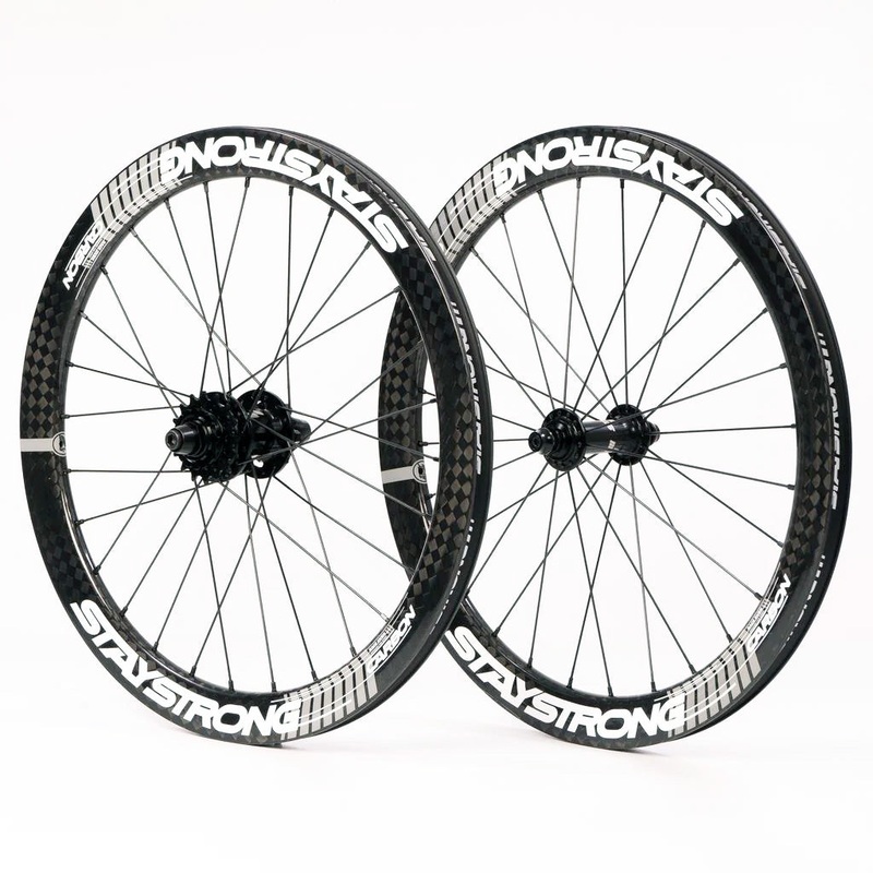 Stay Strong DVSN V3 Carbon Disc Mini BMX Race Wheelset-20x1 1/8" Carbon