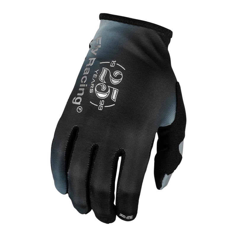 Fly Racing Lite SE Legacy BMX Race Gloves-Light Grey/Black Youth Small