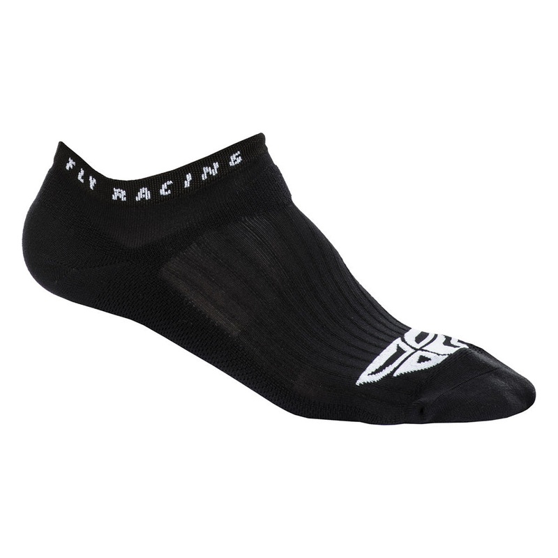Fly Racing No-Show Socks-Black Large/X-Large