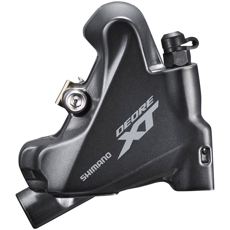 XT BR-M8110 Disc Brake Caliper - 2-Piston Rear Only Flat-Mount Metal Pads Fins Gray