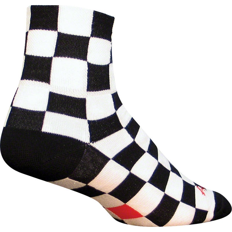 SockGuy Classic Ridgemont Socks - 3" Black/White Checker Small/Medium