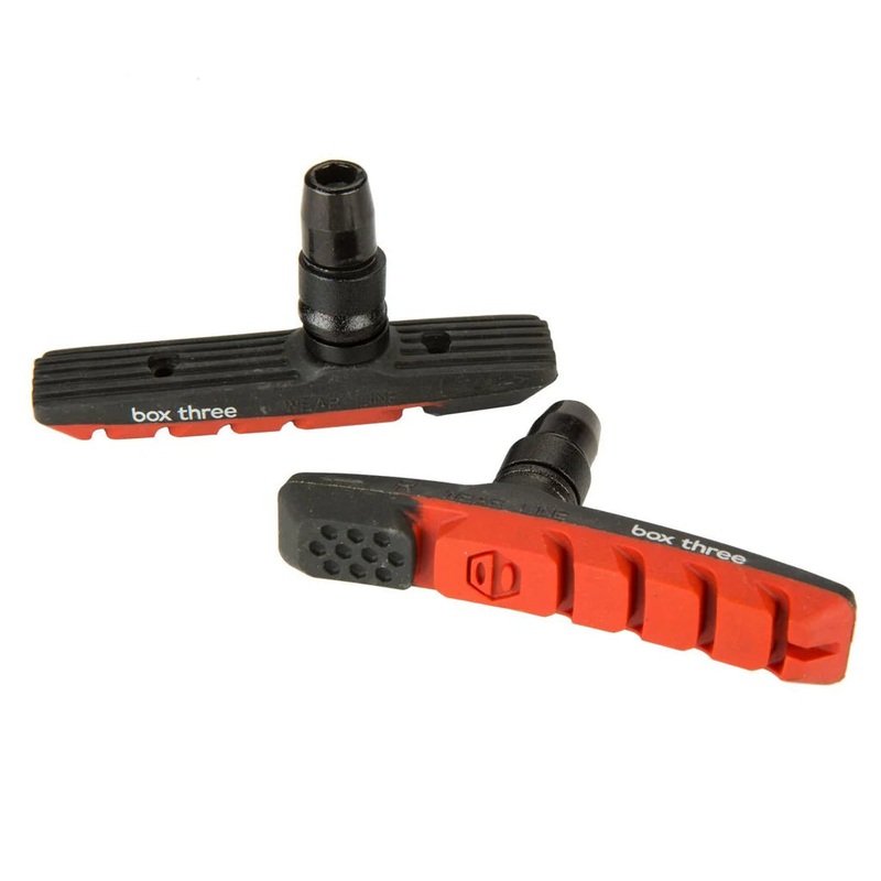 Box Three Threaded Brake Pads/Shoes - Red